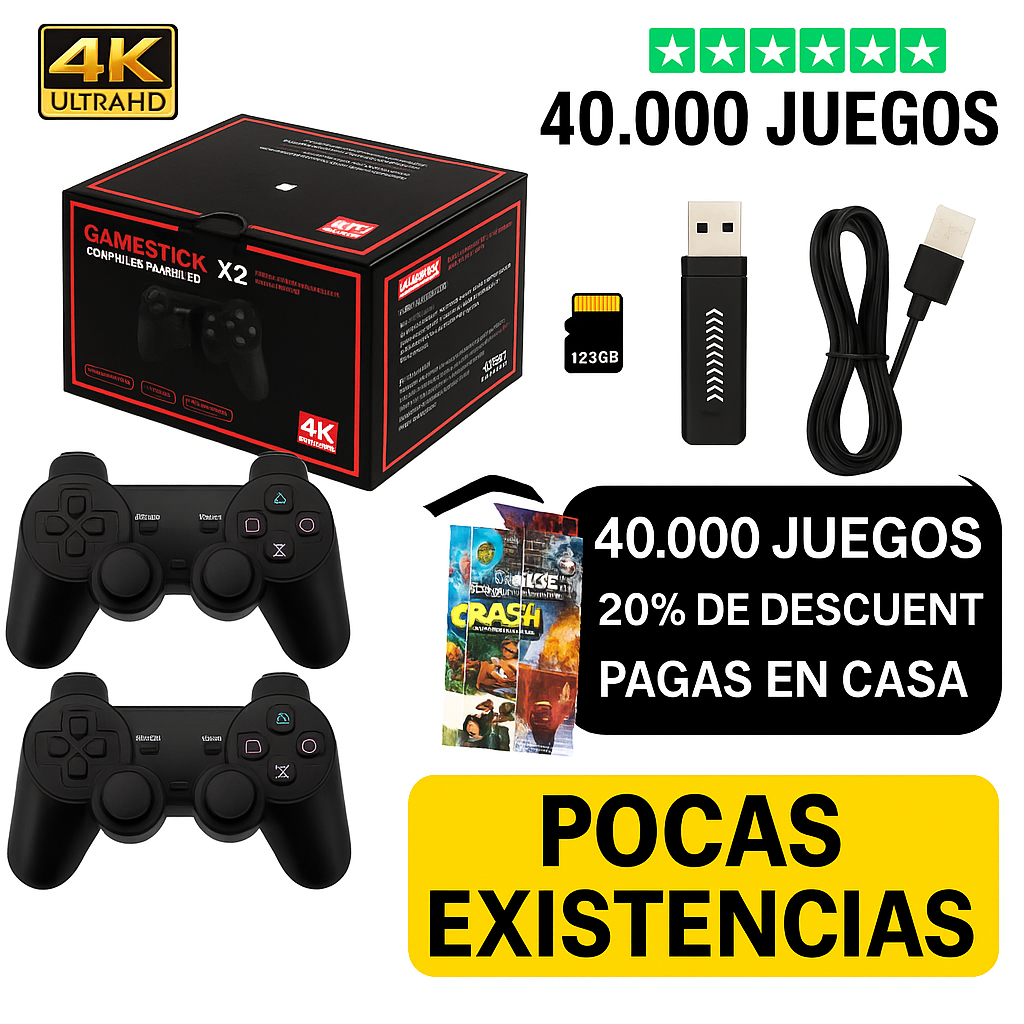 consola retro gamer: 40,000 JUEGOS